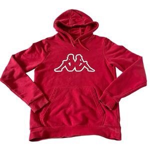 Kappa Hoodie Red Logo Fleece Zavroc Hoodie Sweatshirt Men’s Size Small S